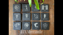 Load image into Gallery viewer, Game of Thrones Slate Coasters - set of 12
