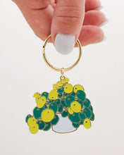 Load image into Gallery viewer, Pilea Money Plant Enamel Keychain - Gardening, Plant Lover