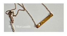Load image into Gallery viewer, Gold Bar Necklace with Heart Cutout