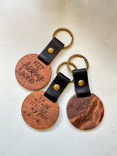 Load image into Gallery viewer, Fun Wood Key Rings