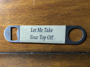 Speed Bottle Opener - Faux Leather Wrapped